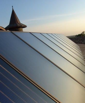 Solárne panely na podporu vykurovania